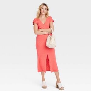 Universal Thread Coral V-Neck Dress